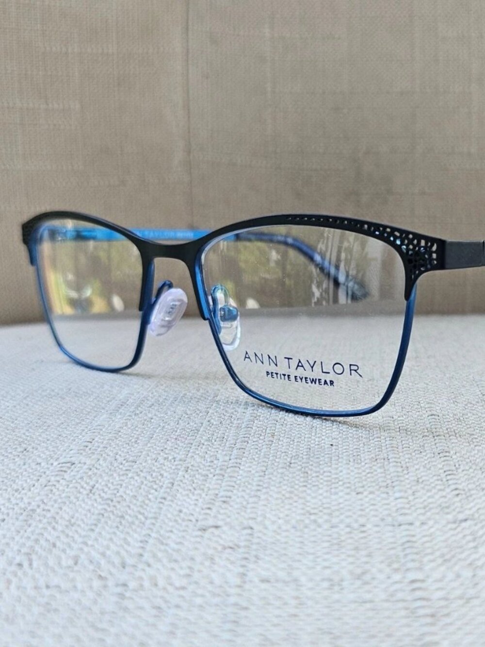 Ann Taylor Petite Eyewear Women Glasses Frame Black/Blue Tone ATP709 Eyeglasses